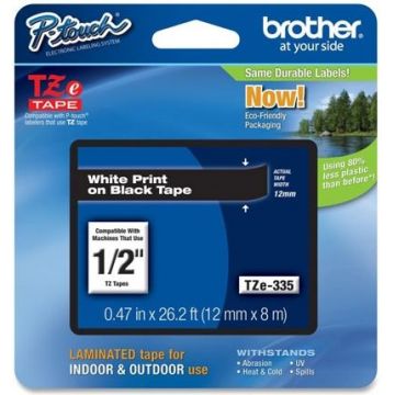Brother Etichete TZE335 12mm (alb/negru)
