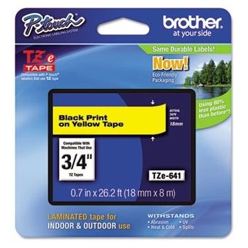 Brother Etichete TZE641 18mm (negru/galben)
