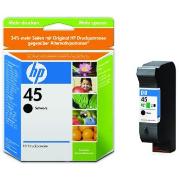 Cartus cerneala HP  45 (Negru)