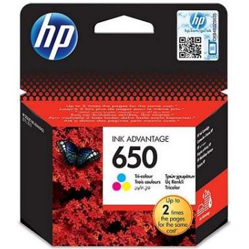Cartus cerneala HP 650, acoperire 200 pagini (Color)
