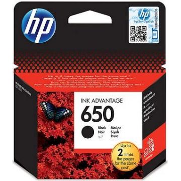 Cartus cerneala HP 650, acoperire 360 pagini (Negru)