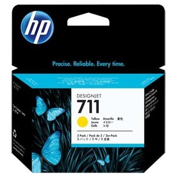 Set 3 Cartus cerneala HP Designjet 711, 29 ml (Galben)