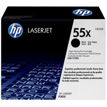 Toner HP LaserJet 55X, 12500 pagini (Negru)
