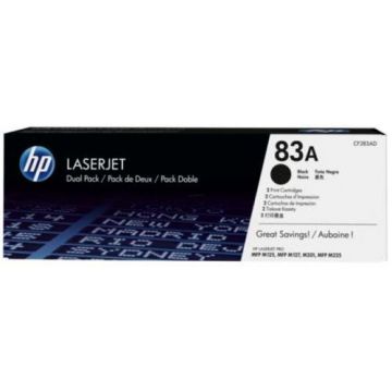 Tonere imprimante laser HP CF283AD, 2x1500 pagini (Negru)