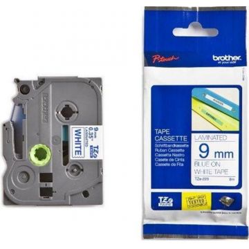 Banda laminata Brother TZE223, 8mm/8m (Albastru/transparent)