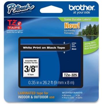 Brother Etichete TZE325 (alb/negru)