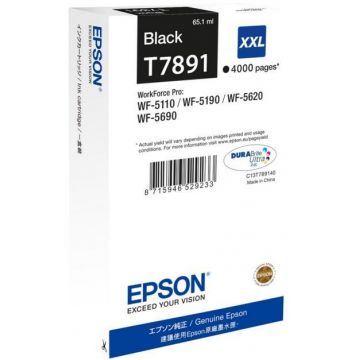 Cartus cerneala Epson T7891 XXL, 4000 pagini (Negru)