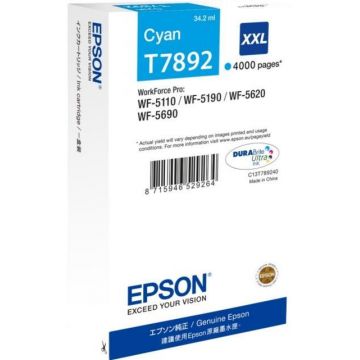 Cartus cerneala Epson T7892 XXL, 4000 pagini (Cyan)