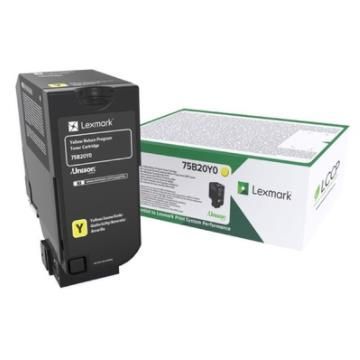 Toner Lexmark 75B20Y0, 10000 pagini (Galben)