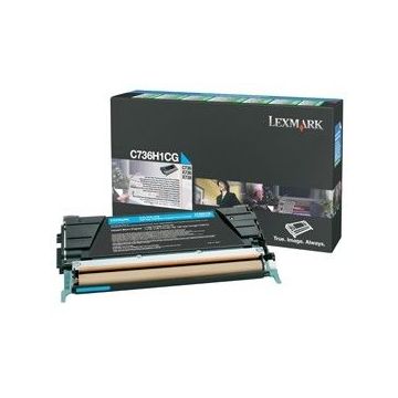 Toner Lexmark C736H1CG (Cyan - de mare capacitate - program return)