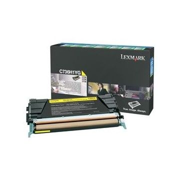 Toner Lexmark C736H1YG (Galben - de mare capacitate - program return)