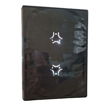 Carcasa pentru 4 DVD-uri, 14 mm, negru