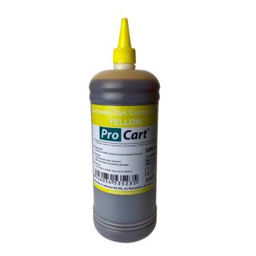 Cerneala Dye compatibila Epson L, flacon XXL, cantitate 1000 ml, Yellow