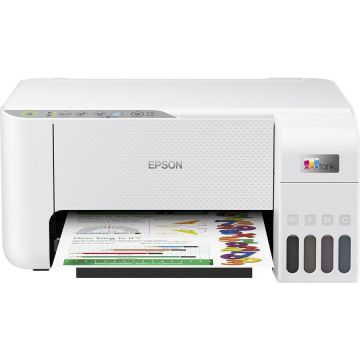 Epson Imprimanta Multifunctionala inkjet color EPSON EcoTank L3256 CISS, A4, USB, Wi-Fi, Alb