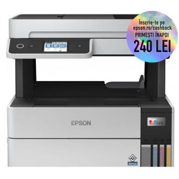 Multifunctional Epson EcoTank L6460, inkjet, A4, 17ppm, Duplex, ADF, USB, Retea, Wireless (Negru)