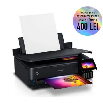 Multifunctional Epson EcoTank L8180, Inkjet color, A3, 16 ppm, Duplex, Retea, Wireless (Negru)
