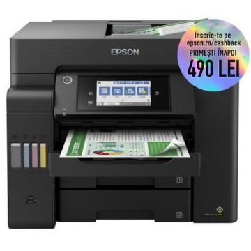 Multifunctional Epson L6550, A4, Fax, 32 ppm, Duplex, ADF, Retea, Wireless, CISS