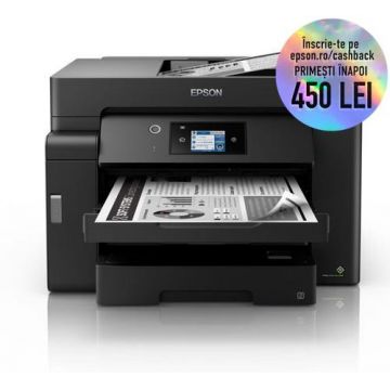 Multifunctional Inkjet Monocrom EPSON EcoTank M15140, 32ppm, Duplex, ADF, A3, USB, Retea, Wireless