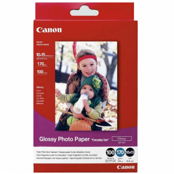 Canon Hartie Foto Canon GP-501 Glossy 10x15 100 coli 200g 0775B003BB