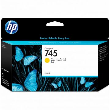 HP Cartus Cerneala HP 745, 130 ml, Galben
