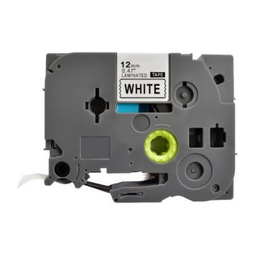 Banda etichete laminate compatibila Brother TZe-231, 12 mm, negru pe fundal alb