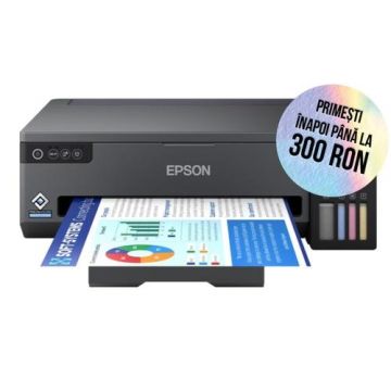 Imprimanta Inkjet CISS Epson EcoTank L11050, A3, Color, 30 ppm, USB, Wireless (Negru)