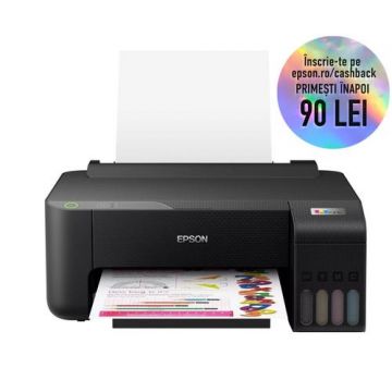 Imprimanta Inkjet Epson EcoTank L1230, A4, Color, 10 ppm, USB (Negru)