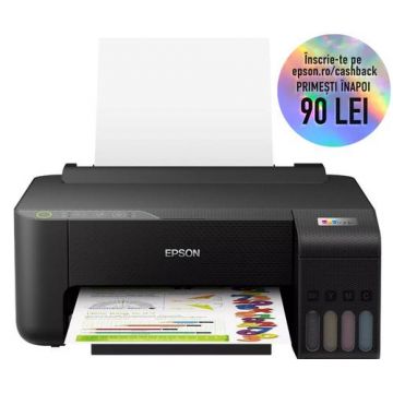 Imprimanta Inkjet Epson EcoTank L1270, A4, Color, 10 ppm, USB, Wireless (Negru)