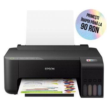 Imprimanta Inkjet Epson EcoTank L1270, A4, Color, 10 ppm, USB, Wireless (Negru)