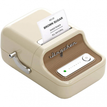 Imprimanta Portabila B21  Eticheta 1200mAh 4dBm 203DPI  Bluetooth 4.0 Crem