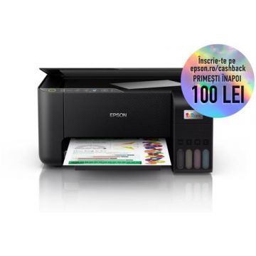Multifunctional Epson EcoTank L3270, A4, Color, 10 ppm, USB, Wireless (Negru)