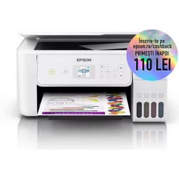 Multifunctional Epson EcoTank L3286, A4, Color, 10 ppm, USB, Wireless (Alb)