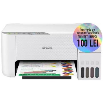 Multifunctional Inkjet Epson EcoTank L3276, A4, Color, 10 ppm, USB, Wireless (Alb)