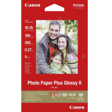 Canon Hartie foto CANON  PP-201S, 2311B072AA, 10x15CM, Lucioasa, 265gsm, 100 coli
