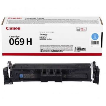 Canon Toner Canon CRG069HC, capacitate 5500 pagini, pentru i-SENSYS LBP673Cdw, MF754Cdw, MF752Cdw, Cyan,