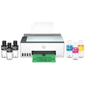 HP Imprimanta multifunctionala HP Smart Tank 582, color inkjet, USB, Wireless, Apple AirPrint, A4, 18.000 pagini alb-negru, 6.000 de pagini color HP Imprimanta multifunctionala HP Smart Tank 582, color inkjet, USB, Wireless, Apple AirPrint, A4, 18.000 pagini alb-negru, 6.000 de pagini color