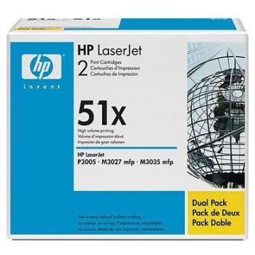 HP Toner Dual Pack HP Q7551XD Negru