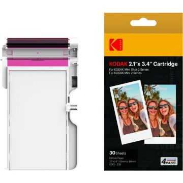 KODAK Cartus hartie Kodak ICRG-230 Instant Foto Film, 54 x 86 mm (2.1 x 3.4 inch), 30 coli, Mini2, MiniShot2 Retro