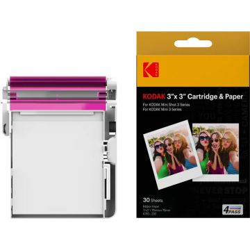 KODAK Hartie Cartus Kodak ICRG-330, Instant Foto Film, 76 x 76 mm (3 x 3 inch), 30 coli, Mini3 Retro, MiniShot3