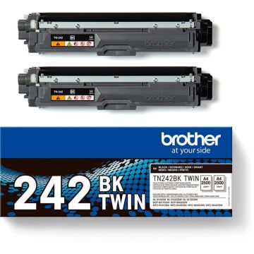 brother Toner original Brother TN-242BKTWIN, Negru, pachet dublu, compatibil cu seriile MFC, DCP si HL