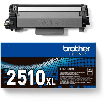 brother Toner original Brother TN-2510XL, Negru, 3.000 de pagini, compatibil cu seriile laser HL, MFC si DCP
