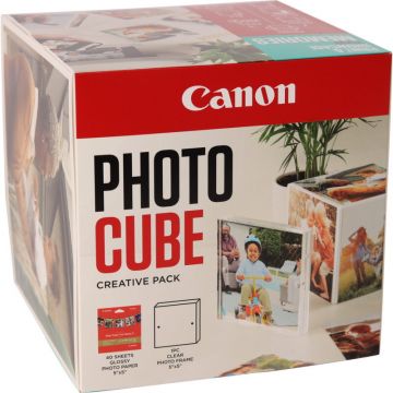 Canon Hartie Canon Photo Cube & Frame PP-201, Glossy II, 13 x 13 cm (5 x 5 inch), 40 coli, Creative Pack Blue