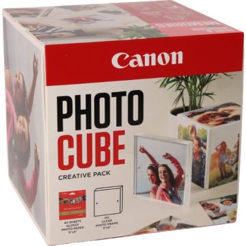 Canon Hartie Canon Photo Cube & Frame PP-201, Glossy II, 13 x 13 cm (5 x 5 inch), 40 coli, Creative Pack Pink