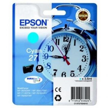 Cartus cerneala Epson Workforce, Cyan nr. 27, 3.6ml