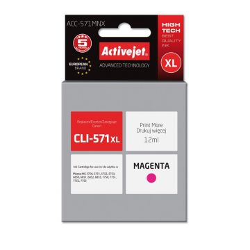 Cartus compatibil Canon CLI-571 Magenta XL, de capacitate mare, 12 ml