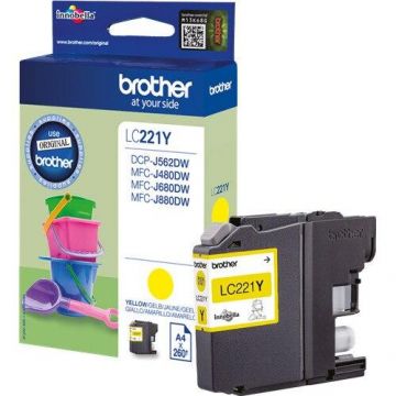 Cartus de cerneala, Brother, LC-221Y, Galben