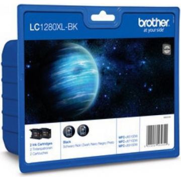 Cartuse cerneala Brother LC1280XLBKBP2 (Negru - 2 cartuse)