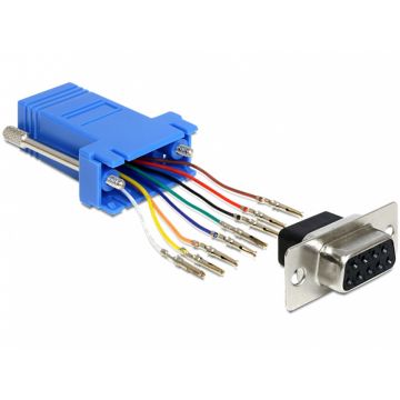 Adaptor D-Sub 9 pini la RJ45 M - M, Delock 65430