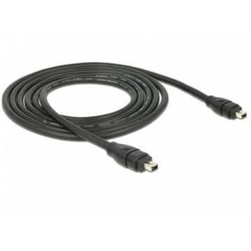 Cablu FireWire 2m 4 pini la 4 pini, Delock 82571