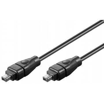 Cablu firewire 4 pini la 4 pini 4.5m Negru, KFIR44-5